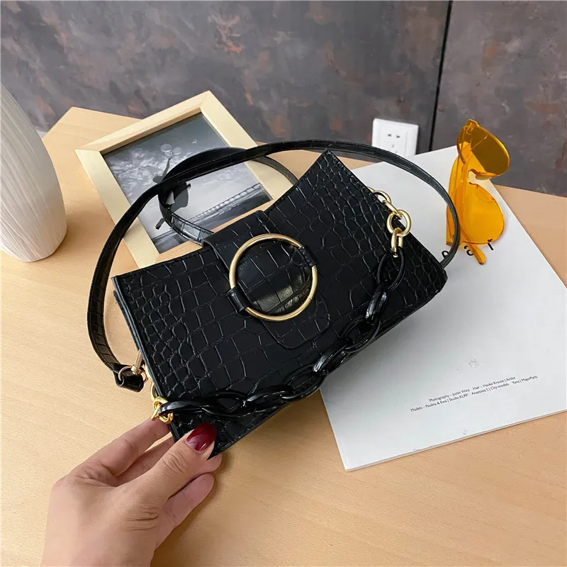 

Popular Ladies Shoulder Bags 2020 New Trend Fashion Women's Bags Casual PU Ladies Handbag Chain Ornament Messenger Bag HOT