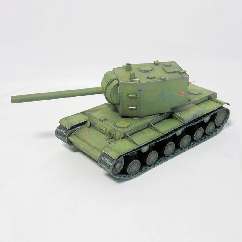 1:35 KV-2 в советском стиле тяжелый танк DIY 3D бумажная карточка Модель Строительный набор образовательных игрушек военная модель Строительная игрушка