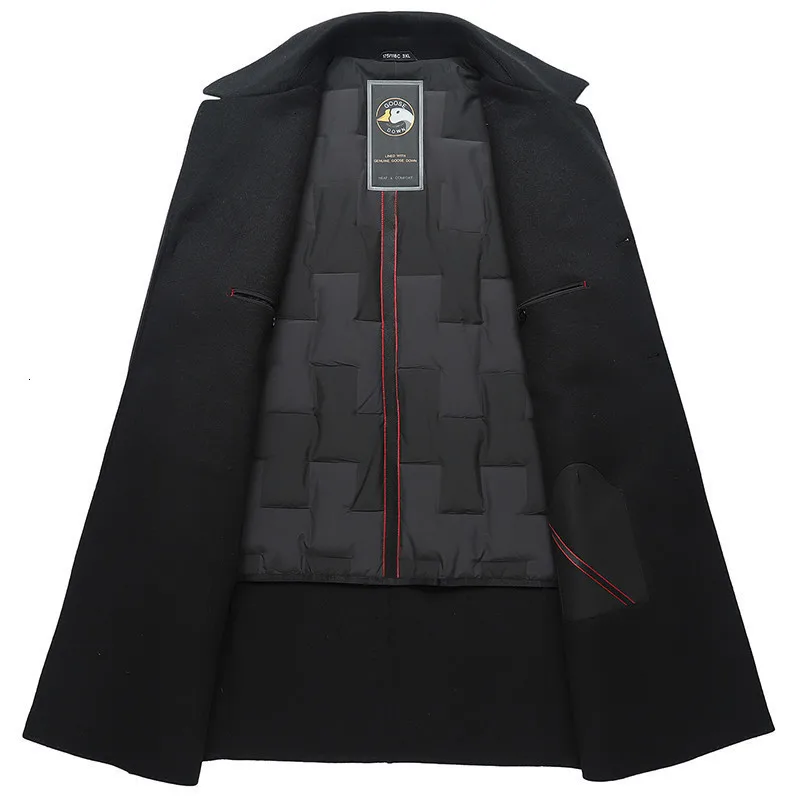 Двухстороннее шерстяное пальто размера плюс 8XL 6XL Мужская Утепленная ветровка