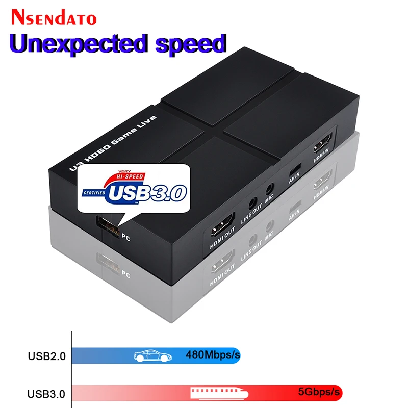 Ezcap 263 1080P U3 USB HDMI AV видеозахват для 3 0 записывающий адаптер OBS HD игр прямой