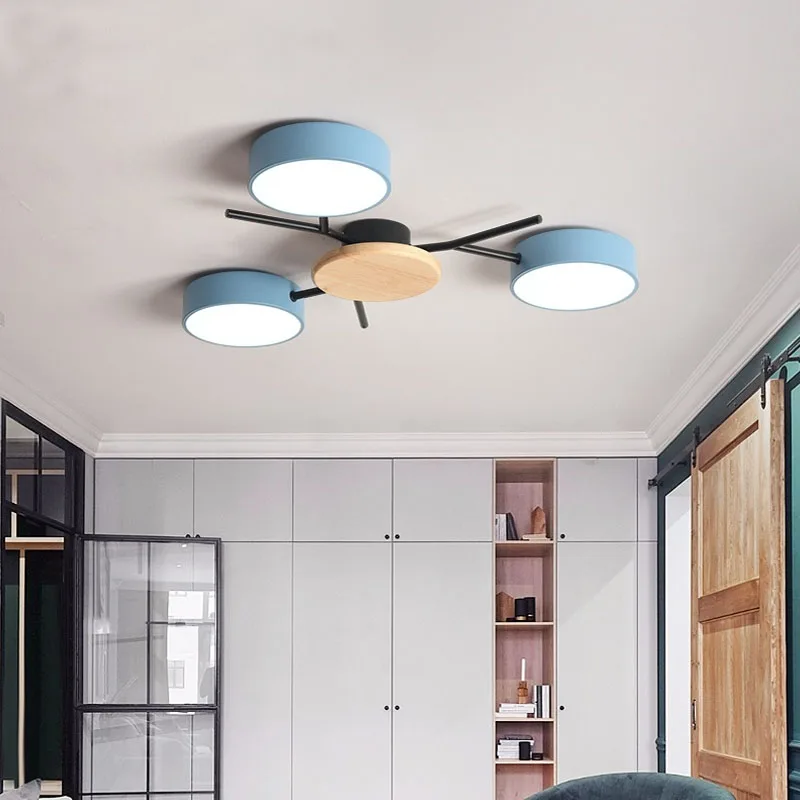

A Nordic style stylish room bedroom LED ceiling lamp modern minimalist living room lamp hotel villa light