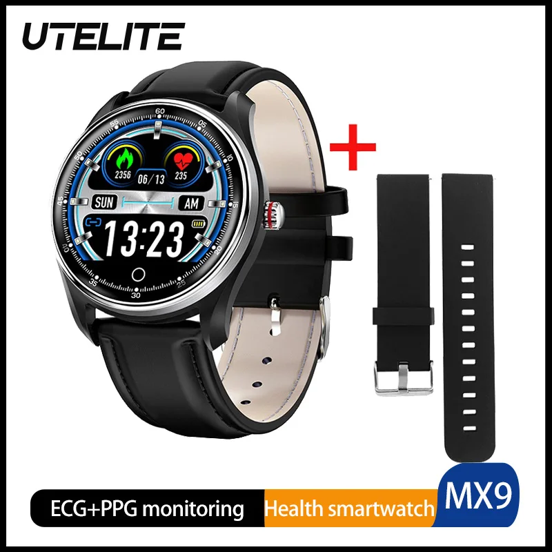 Смарт часы UTELITE MX9 ЭКГ ФПГ отображение сердечного ритма и артериального давления