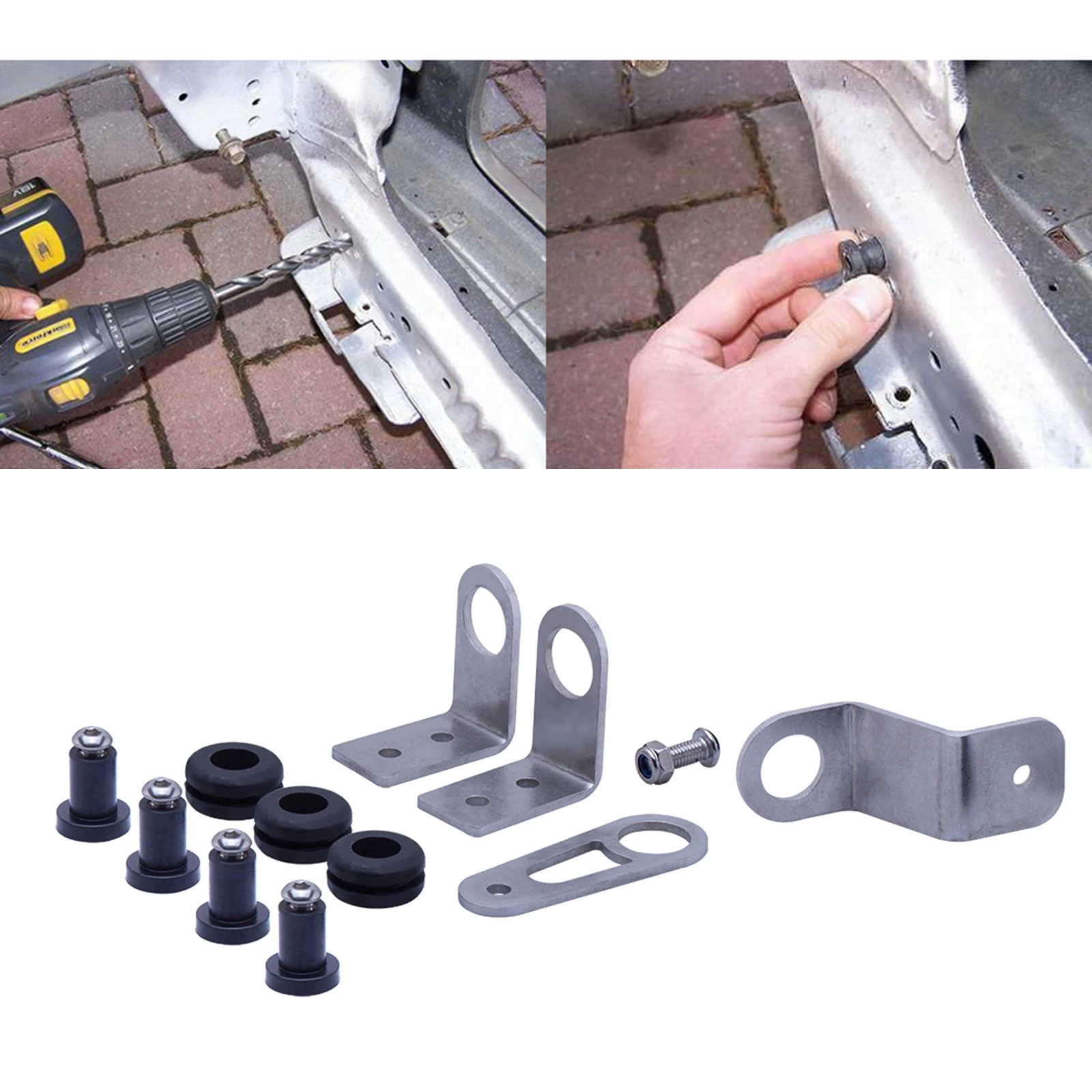 on Radiator Bracket Kit for K Swap Series ALL K20-K24 Engine Silver |