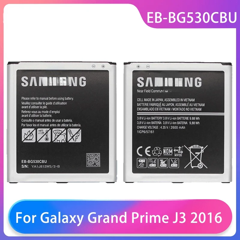

Оригинальный телефон Samsung Galaxy Grand J3 2016 J320F G5308W G530 G531 J5 2015 J2 Prime G532, аккумулятор для телефона, Модель EB-BG531BBE NFC