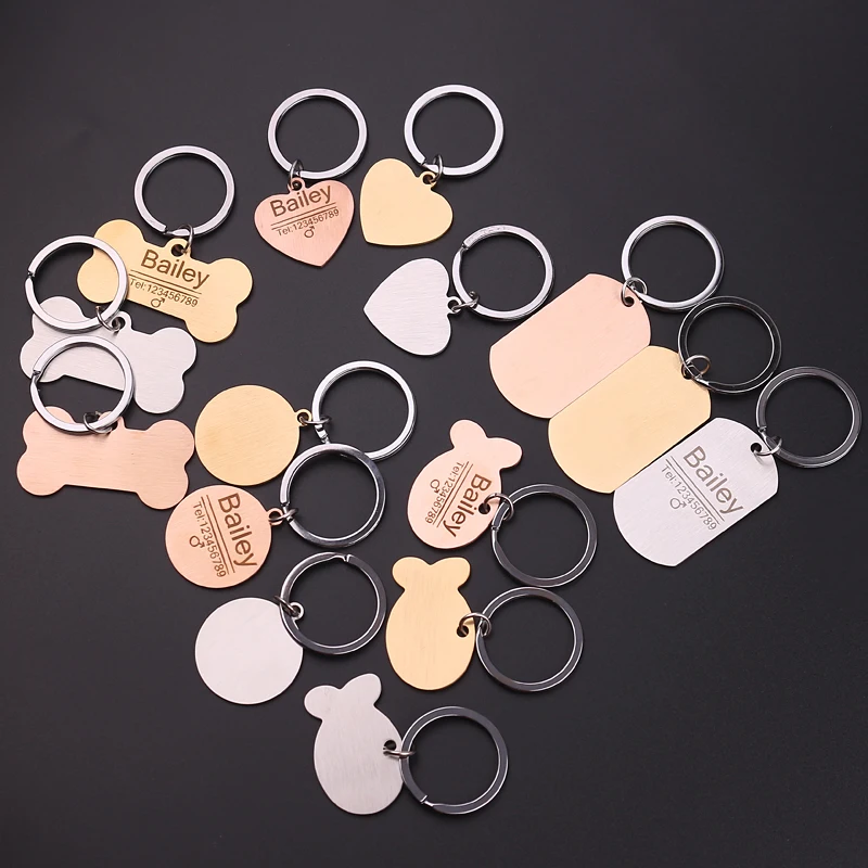Индивидуальные Выгравированные имя собаки вашего телефона ID тег брелок анти