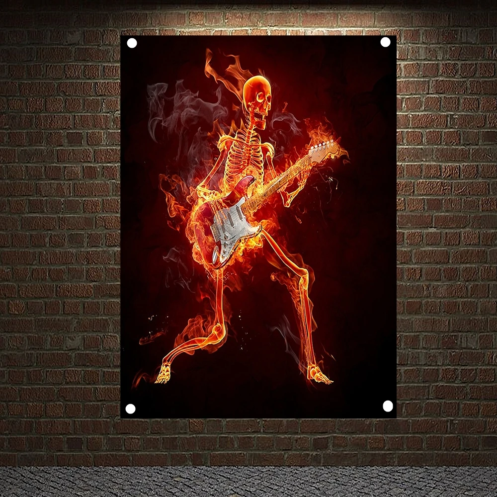 

Hard Rock Heavy Metal Music Banners & Flags Tapestry Band Posters HD Canvas Printing Art Tapestry Mural Wall Decoration Gift W