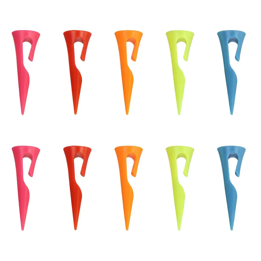 

10Pcs/Lot Portable Pocket Golf Tees with Hook Clip Golfer Club Training Aids