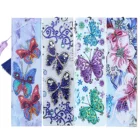 Набор для алмазной вышивки с изображением животных, бабочек, котов, 4 шт., закладки с живописью