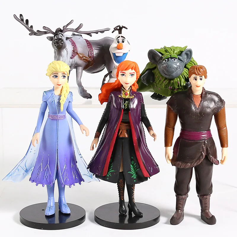 

Frozen Queen Elsa Anna Olaf Sven Kristoff Bruni Nokk Earth Giants Troll Mattias PVC Figures Collectible Toys Set