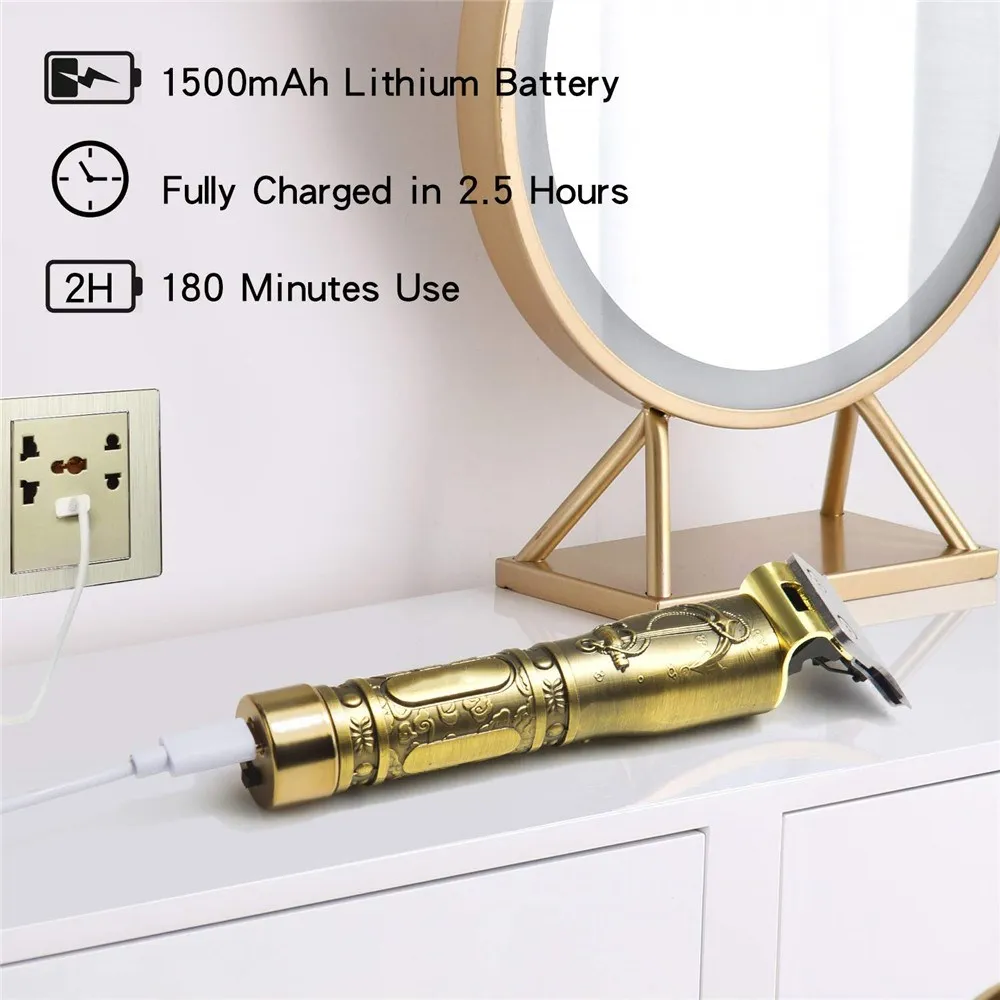 Мужские аккумуляторная машинка для стрижки волос 0 мм лысый Профессиональный heavy