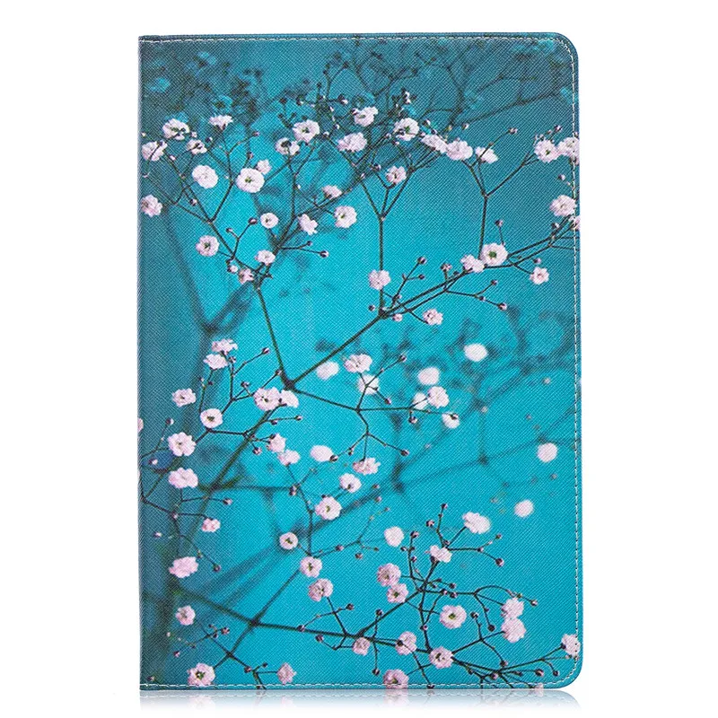 plum blossom Чехол для samsung Galaxy Tab A 10,1 SM-T515 T510, умный окрашенный кожаный чехол для планшета, Fundas для samsung Tab A 10,1+ ручка - Цвет: plum blossom