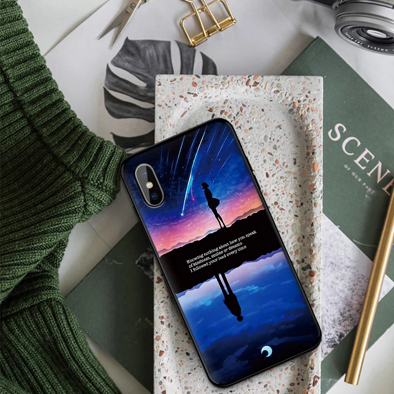 Cases For iPhone XR XS Max X 6 6S 7 8 Plus Your name anime Soft IMD Phone Back Cover Gift | Мобильные телефоны и