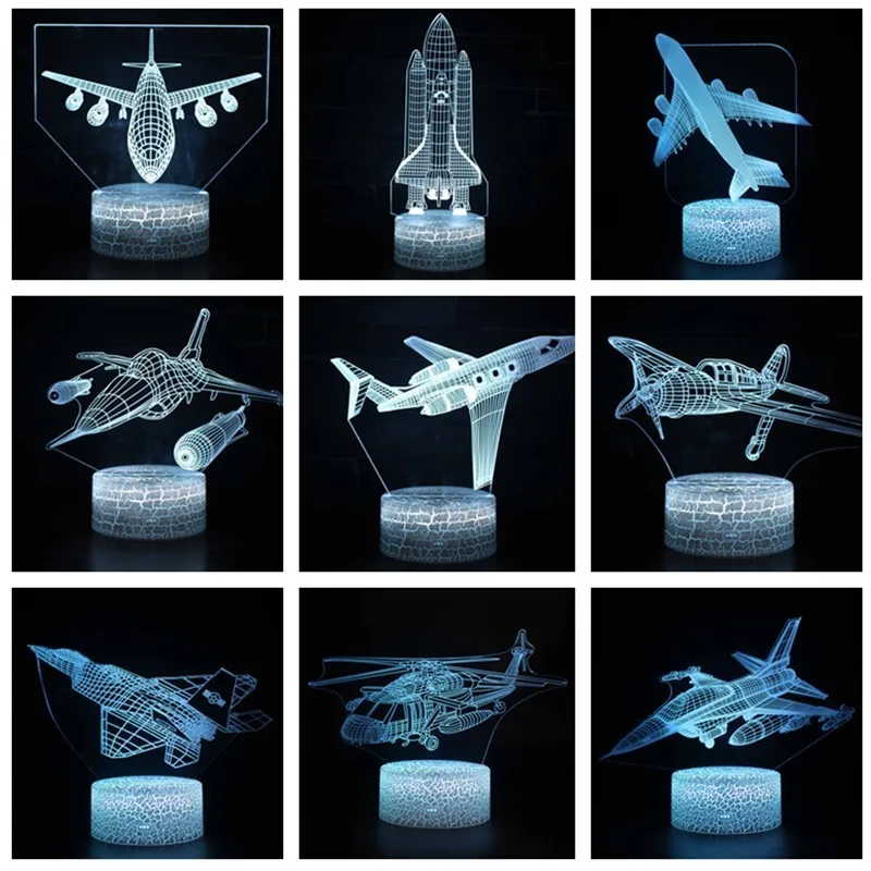 Светодиодный 3d светильник 16 цветов ночник с дистанционным управлением сенсорный