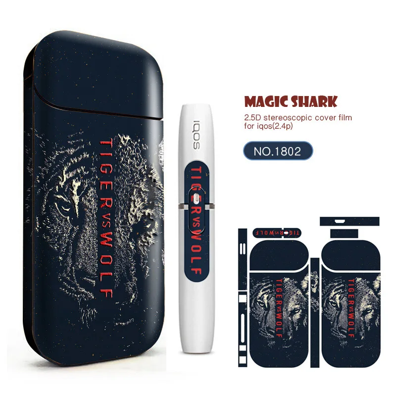 Fashion Chimpanzee Tiger Skull Military Case Sticker Film Cover for IQOS 2.4 Plus 2.4p 1801-1833 | Mobile Phone &amp Back Flim
