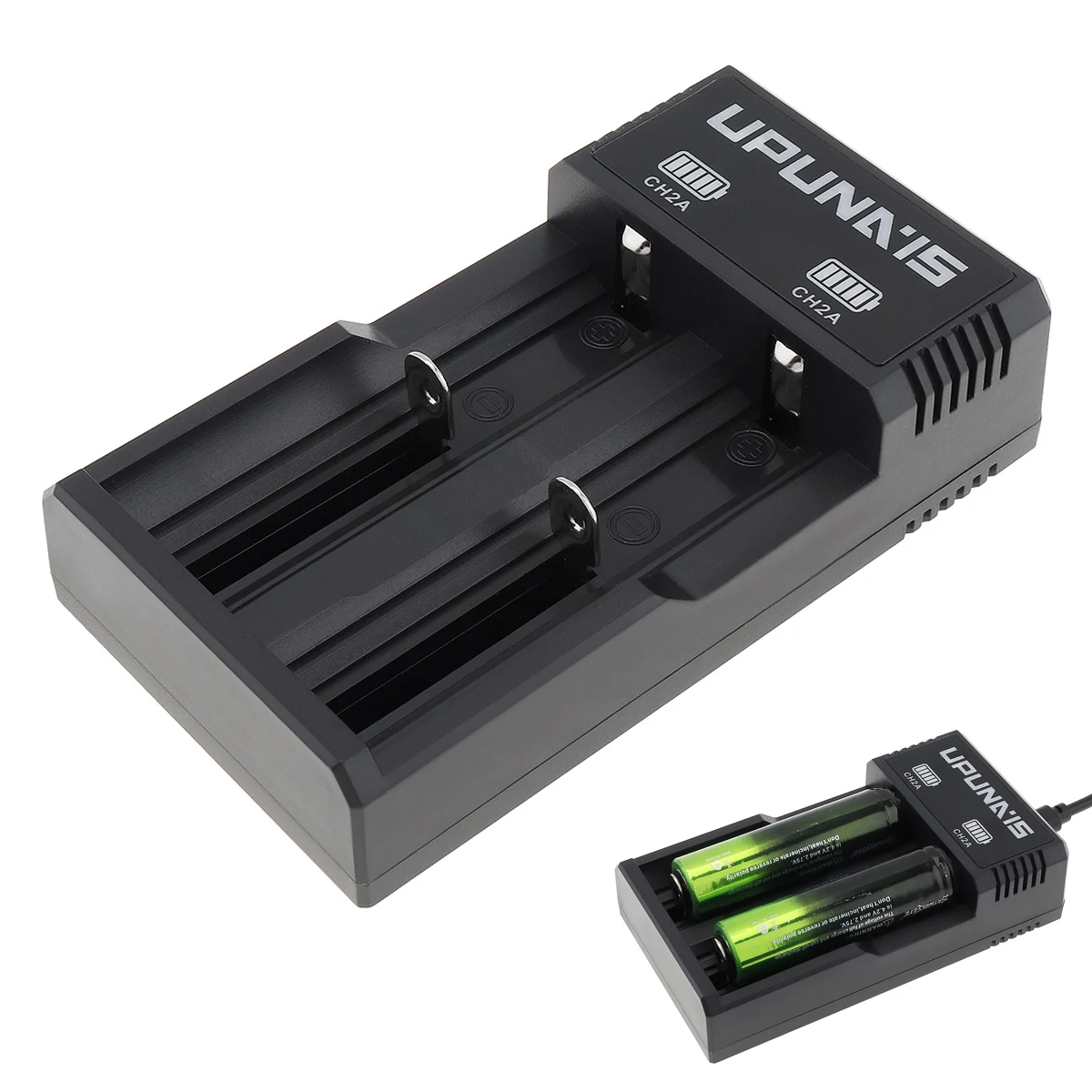 Универсальное зарядное устройство с двумя слотами для USB-порта CH2A 26650 18650 18500 18350