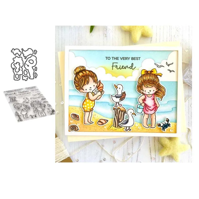 Пляжное платье для девочек металлическая оправа очки Трафаретный вырубной штамп