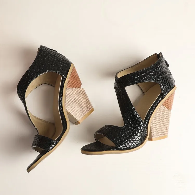 Женские босоножки с застежкой молнией на танкетке в римском стиле желтая