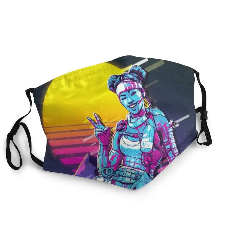 

Retro Apex Legends Mouth Face Mask Adult Vintage Aesthetic Lifeline 80s Retro Video Games Mask Protection Respirator Muffle