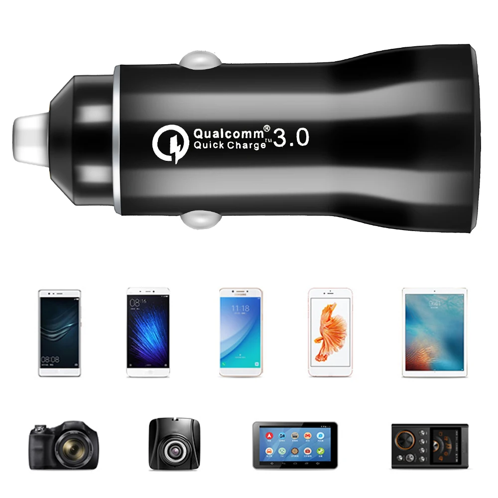 2 порта быстрая зарядка QC 3 0 USB автомобильная сигарета 33 вт для iPhone Samsung
