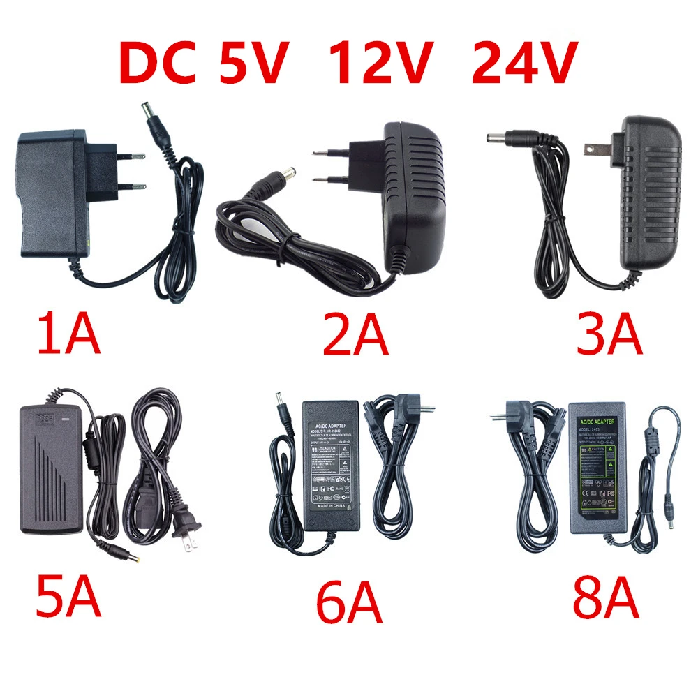 AC 110V/220V к DC 5V 12V 24V адаптер питания осветительный трансформатор 1A 2A 3A 5A 6A 8A 10A