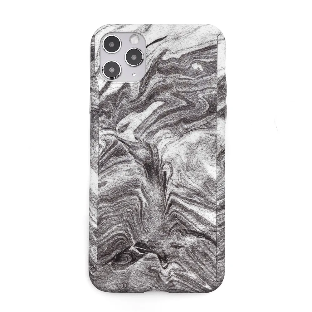 Роскошный Мраморный чехол с полным покрытием 360 градусов для iPhone 7 8 6 6s Plus XS Max XR X