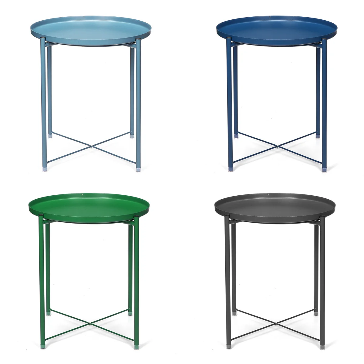 

End Table in Living Room Furniture Home Decor Metal Anti-skid Sturdy Side Coffee Table for Bedroom Patio Sofa Nordic Iron Tray