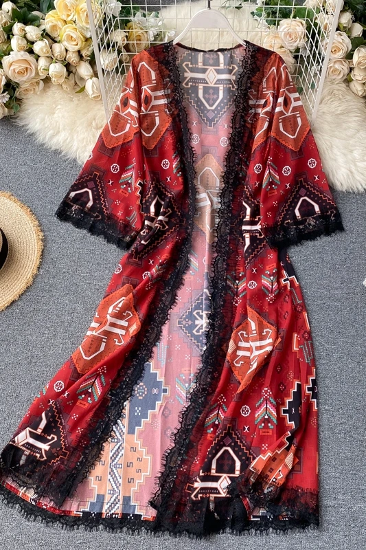 

Spring Summer Women Sunscreen Clothing Fashion Long Sleeve Blouse Shirts Elegant Lace Embroidery Patchwork Cardigan Blusas Femme