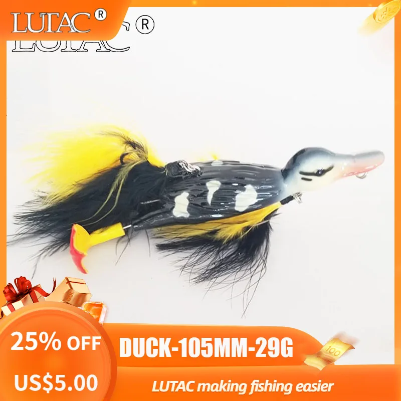 

Lutac Duck Fishing Lures Pesca Tackle Lures Artificial Baits Floating Bass Wholesale Outdoor Hard ABS Plastic