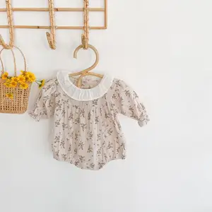 Комбинезон детский MILANCEL, с цветочным принтом, с воротником-стойкой, в Корейском стиле, 2020