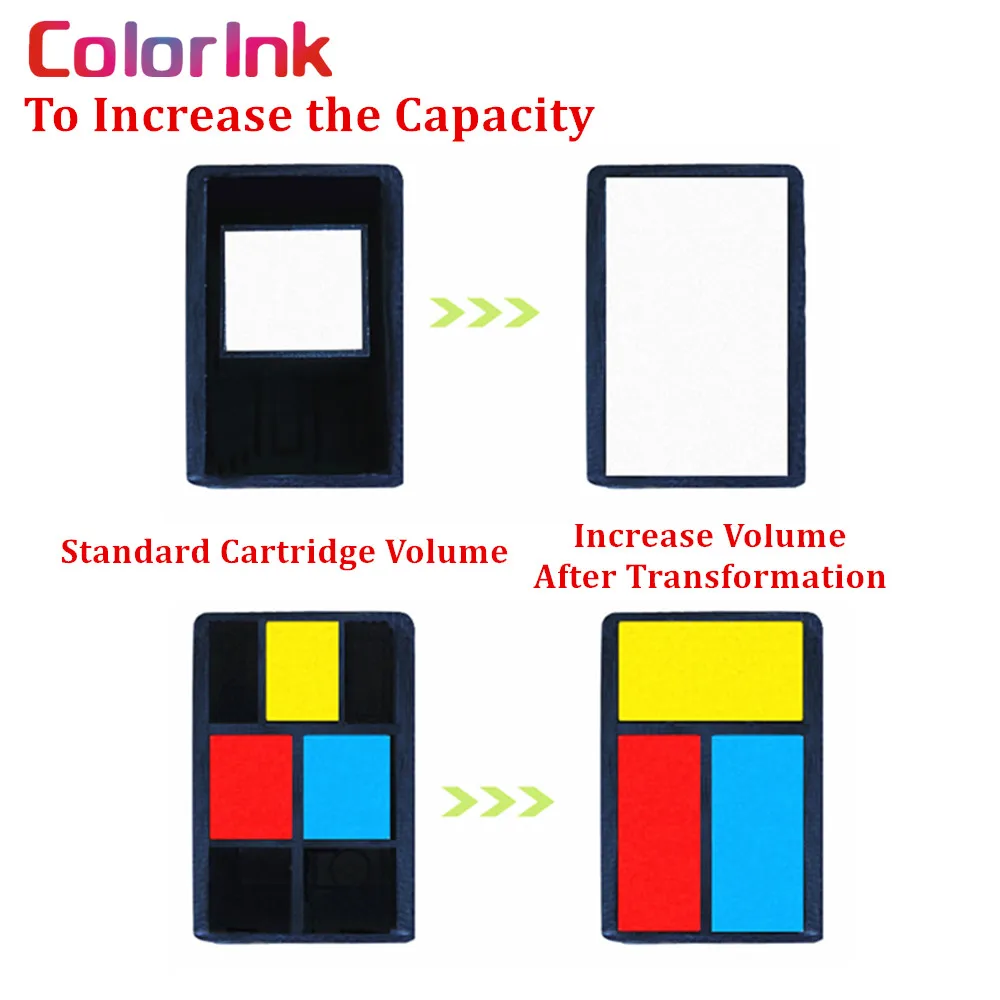 

ColoInk 2Pack 65XL ink cartridge for HP 65 XL DeskJet 3720 3722 3723 3732 3752 3755 3758 All-in-One Printer ink cartridge