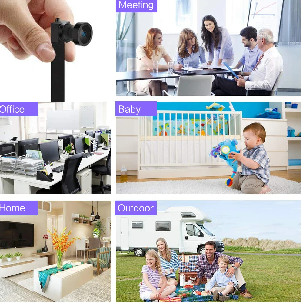 4 K WIFI Network Camera Webcam IP P2P HD Wide Angle Mini DIY Wireless Cam Module Motion Activated DV Camcorder Small | Электроника