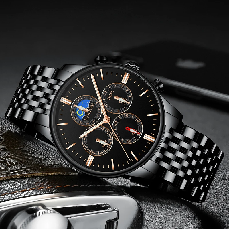 Часы наручные мужские кварцевые брендовые Роскошные водонепроницаемые