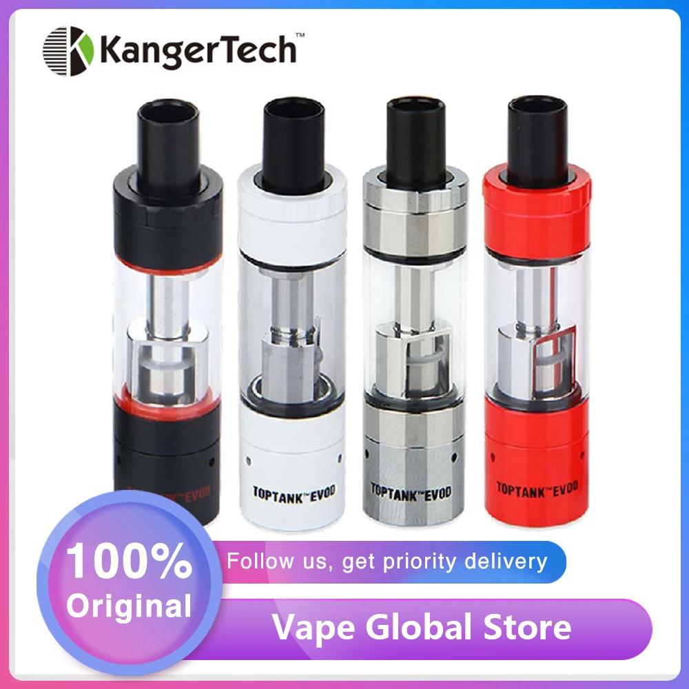 Kanger Toptank клиромайзер EVOD атомайзер 100% оригинал вейп 1 7 мл заправка резервуаром