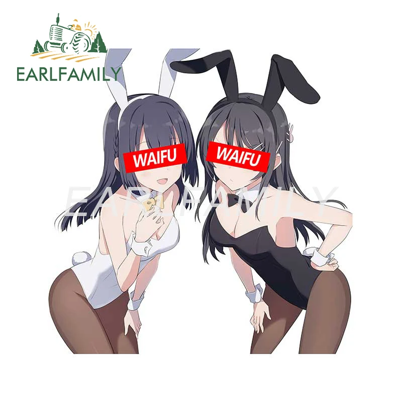 

EARLFAMILY 13 см x 13 см для Waifu Bunny Girl автомобильные наклейки граффити Campervan наклейка на автомобиль холодильники водонепроницаемые наклейки на доск...