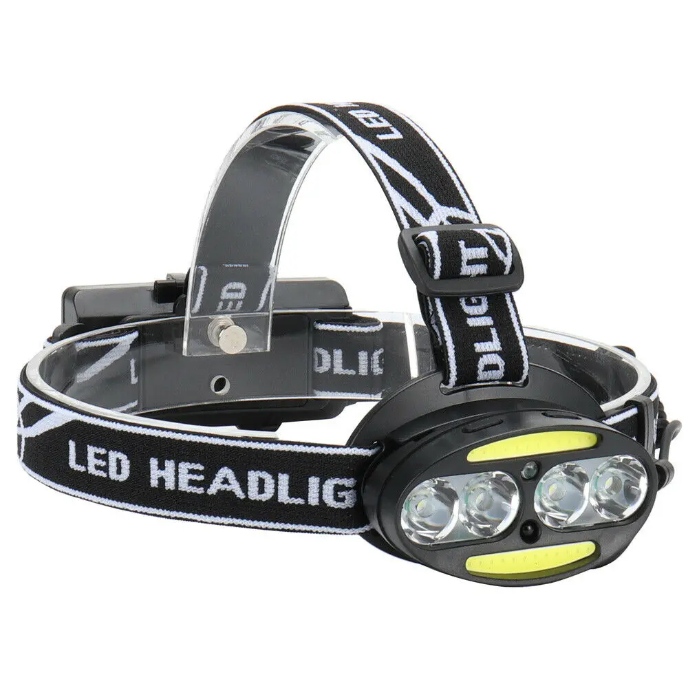 Сверхяркий налобный фонарь 18650 батарея передний свет движение сенсорный