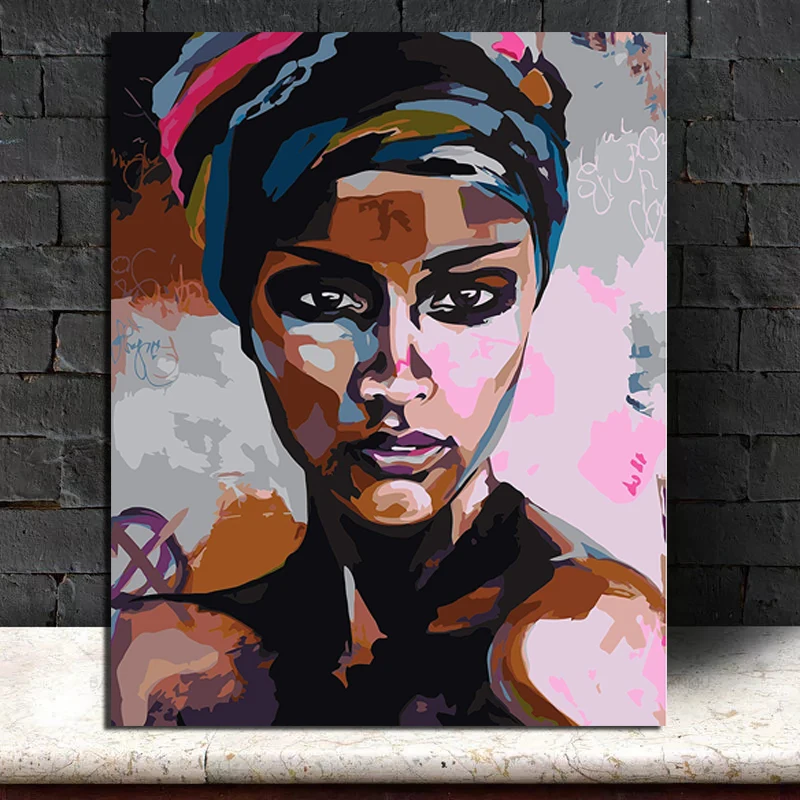 

Nordic Poster Colourful Painting Girl Canvas Painting Print Living Room Home Decoration Modern Wall Art Oil Painting Poster
