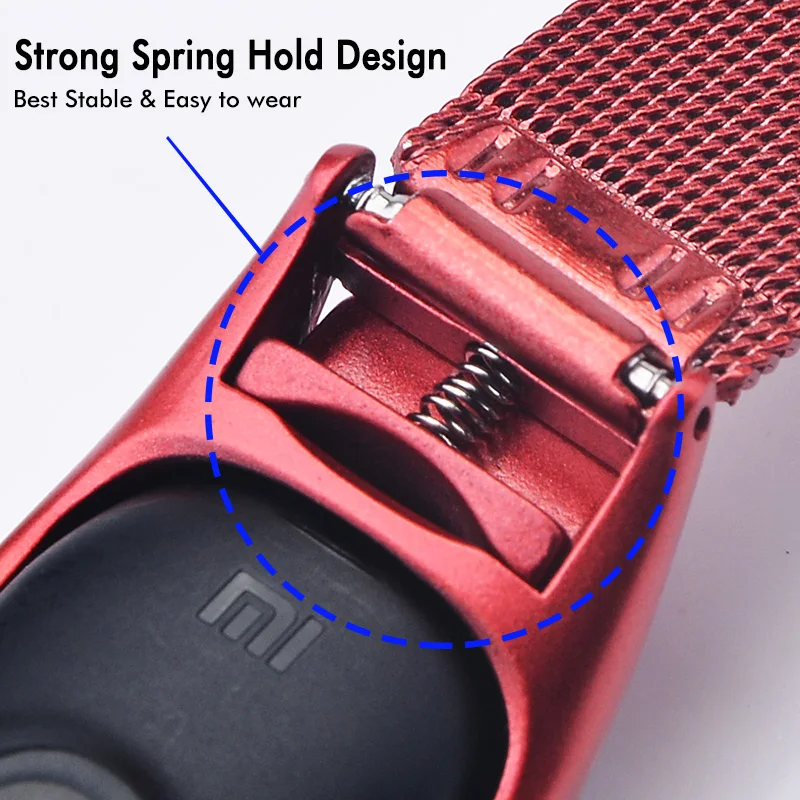 Ремешок из нержавеющей стали для XiaoMi Mi Band 5 металлический ремешок Band5 наручный Miband