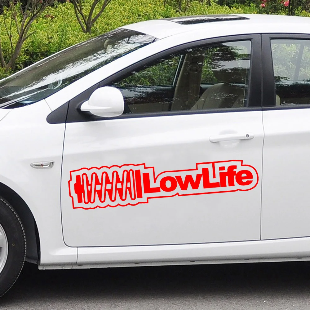 

Vinyl LOW LIFE Car Stickers Hood Tailgate Side Window Decal Car Sticker Decoration Sweet Auto Sticker Decal Decorate Sticker