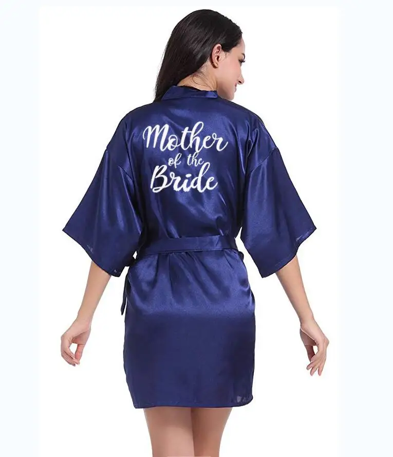 Темно синий халат белое атласное кимоно для письма подружка невесты сестра