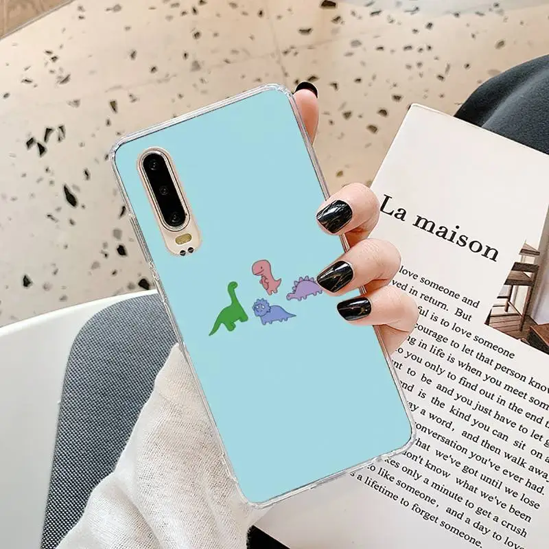 

Dinosaur cartoon lovely Phone Case Transparent for Samsung A71 S9 10 20 HUAWEI p30 40 honor 10i 8x xiaomi note 8 Pro 10t 11