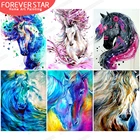 5D алмазная живопись сделай сам, красочная лошадь, полностью квадратнаякруглая Алмазная мозаика, животные, вышивка Стразы, домашний декор, подарок