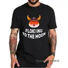 Футболка Floki Inu To The Moon, забавная футболка для Шиба-ину, криптовалюты, криптовалюты, Повседневная Базовая мягкая мужская футболка из 100% хлопка