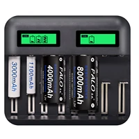 8 slots lcd display usb battery charger for aa aaa c d size rechargeable battery usb eight slot multi function battery charger