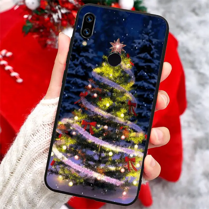 

Merry Christmas New Year Deer Tree Phone Case For Xiaomi Redmi note 7 8 9 t k30 max3 9 s 10 pro lite Anti-fall protective funda