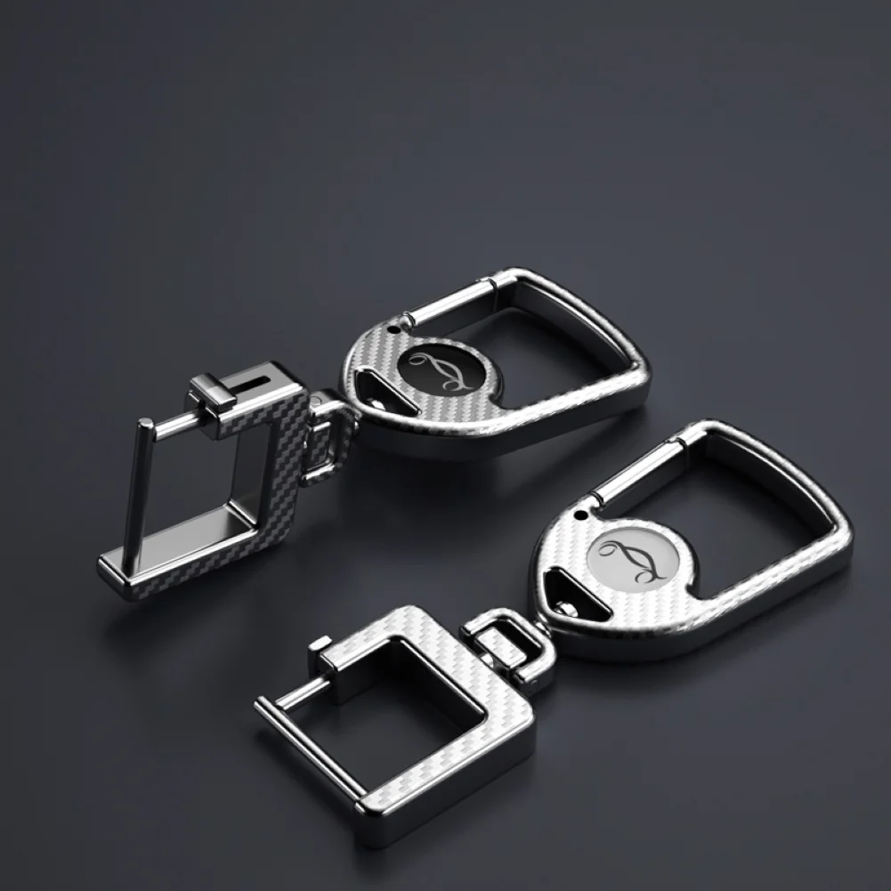 Модный металлический брелок для ключей Серебряный Цвет с инкрустацией