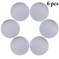 6 pcsset coaster faux leather placemat waterproof tableware pad household heat resistant round dining decoration mats supplies