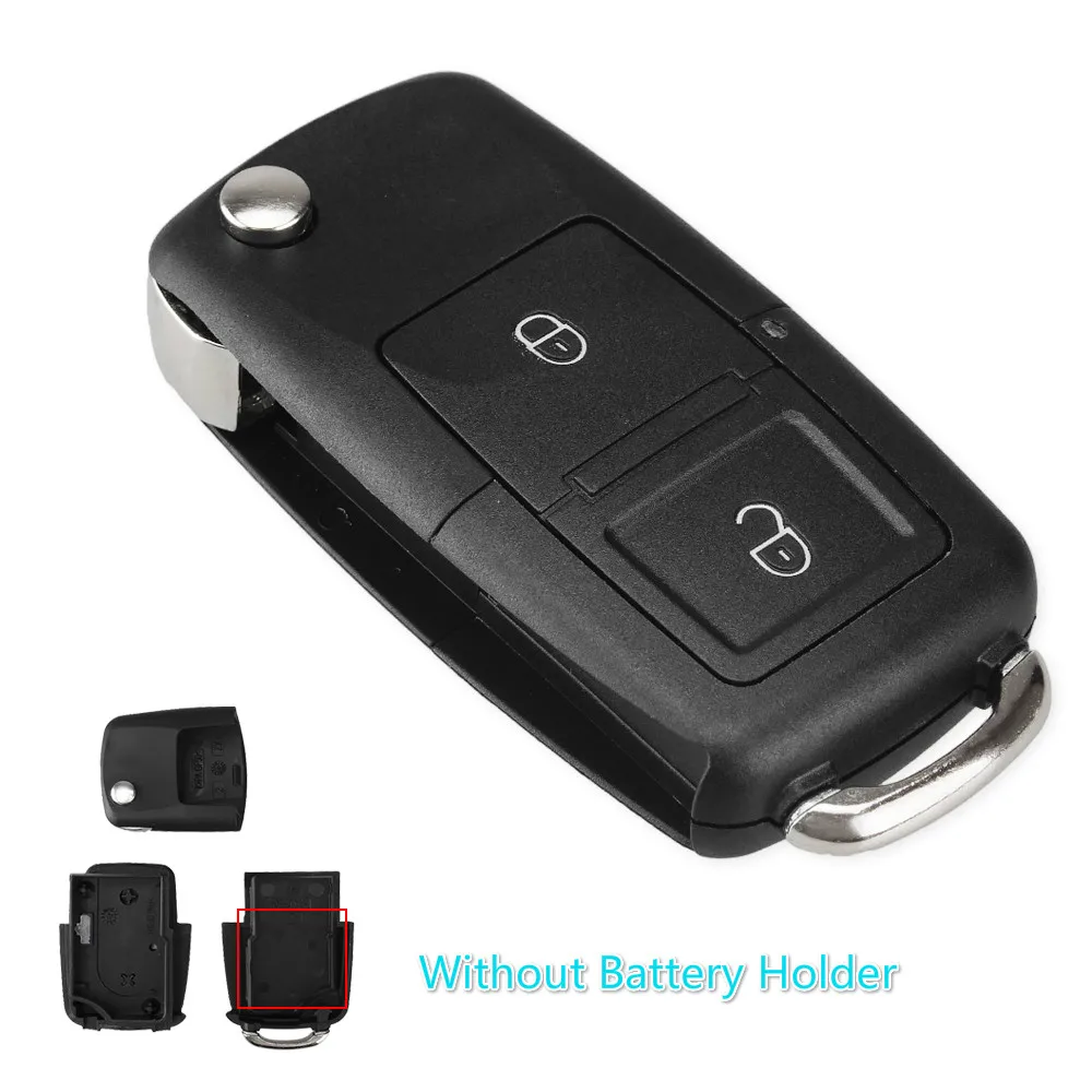 2 Buttons KEYYOU 2/3 кнопки Замена Filp корпус автомобильного ключа дистанционного управления чехол для VW Volkswagen polo passat b5 Tiguan Golf Seat Skoda без лезвия - Цвет: 2 Buttons