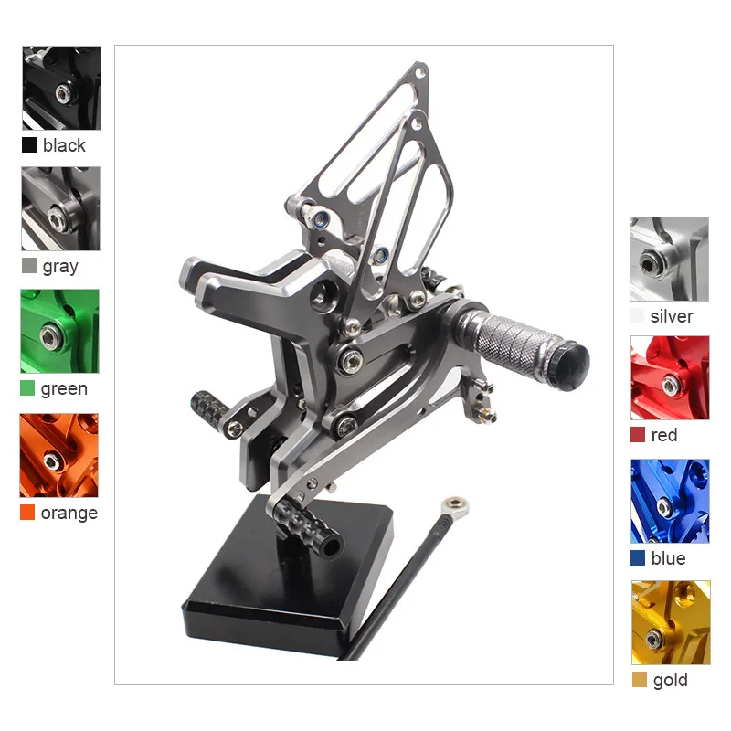 CNC алюминиевый мотоцикл Rearset мотоцикл подножка задние наборы регулируемая подножка для KAWASAKI Z750 Z 750 2004 2005 2006