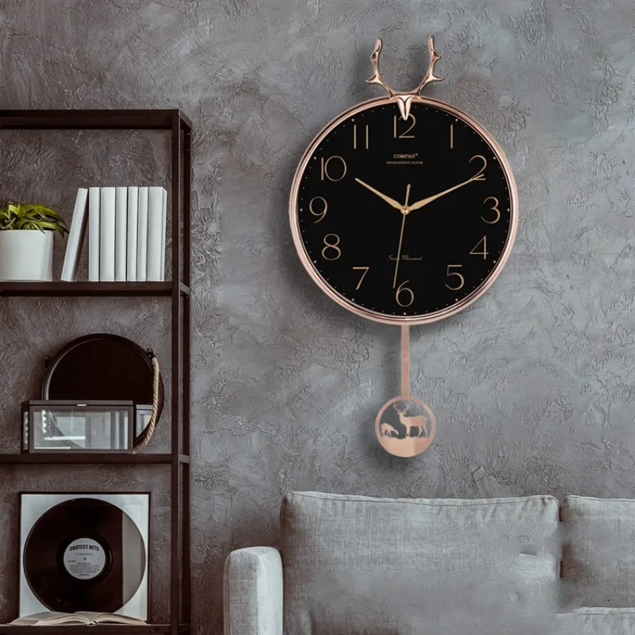 

Giant Creative Luxury Wall Clock Nordic Simple Personality Pendule Gold Silent Livingroom Wall Clock Reloj Pared Home Decor