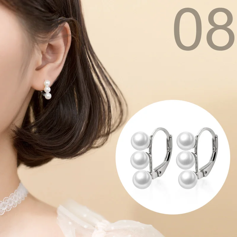 1Pair Silver Pearls Trusta,,, 925, твердые, Стерлинговое Серебро, звезда, маленькие серьги-гвоздики для девочек, подарок для подростков, женские модные ювелирные изделия DS900 - Окраска металла: 1Pair Silver Pearls